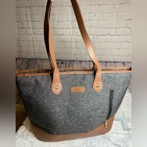 Utote laptop bag insulated grey flecks and brown!